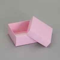 Коробка складная, крышка-дно, розовая, 10 х 10 х 5 см