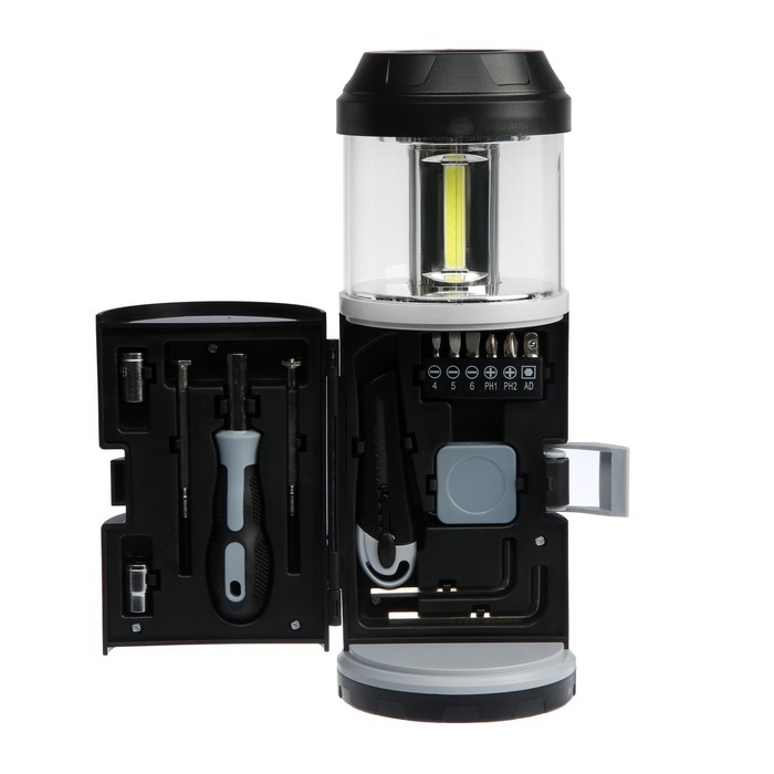 Набор инструментов ТУНДРА, подарочный пластиковый кейс Набор инструментов ТУНДРА, подарочный пластиковый кейс "Фонарь средний", 15 предметов