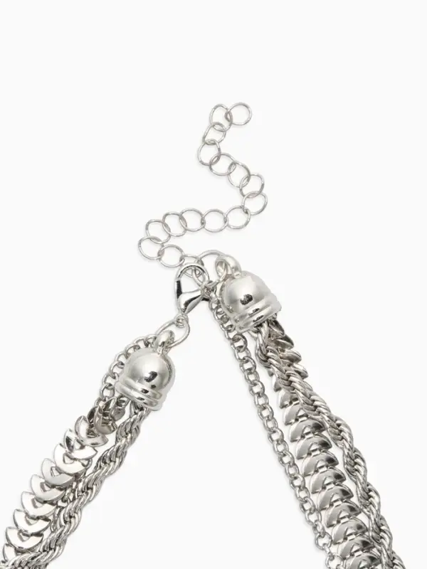 Цепь "Три вида" железо, 30/32/40см, цвет серебро