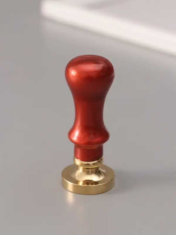 Печать для сургуча с пластиковой ручкой &laquo;Венок с буквой C&raquo;, 2.5&times;2.5&times;6.3 см