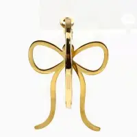 Серьги кольца с подвесом бантом Limited edition, 3 см