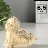 Фигурка гипс &laquo;Ангелок лежит&raquo;, 6.5 см, слоновая кость