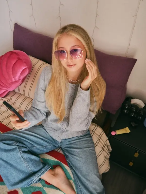 Очки солнцезащитные женские OneSun, uv 400, линза 6&times;5.5 см, фиолетовый