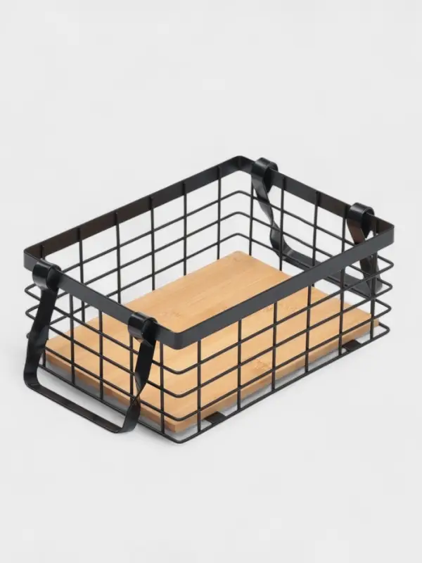 Корзина универсальная SAVANNA &laquo;Эстетика&raquo;, 25&times;18.3&times;10 см, чёрная