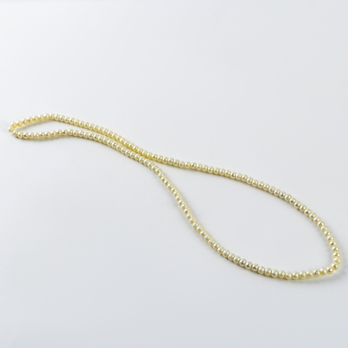 Бусины из стекла, набор 140 шт., размер 1 шт. — 6 мм, цвет белое золото