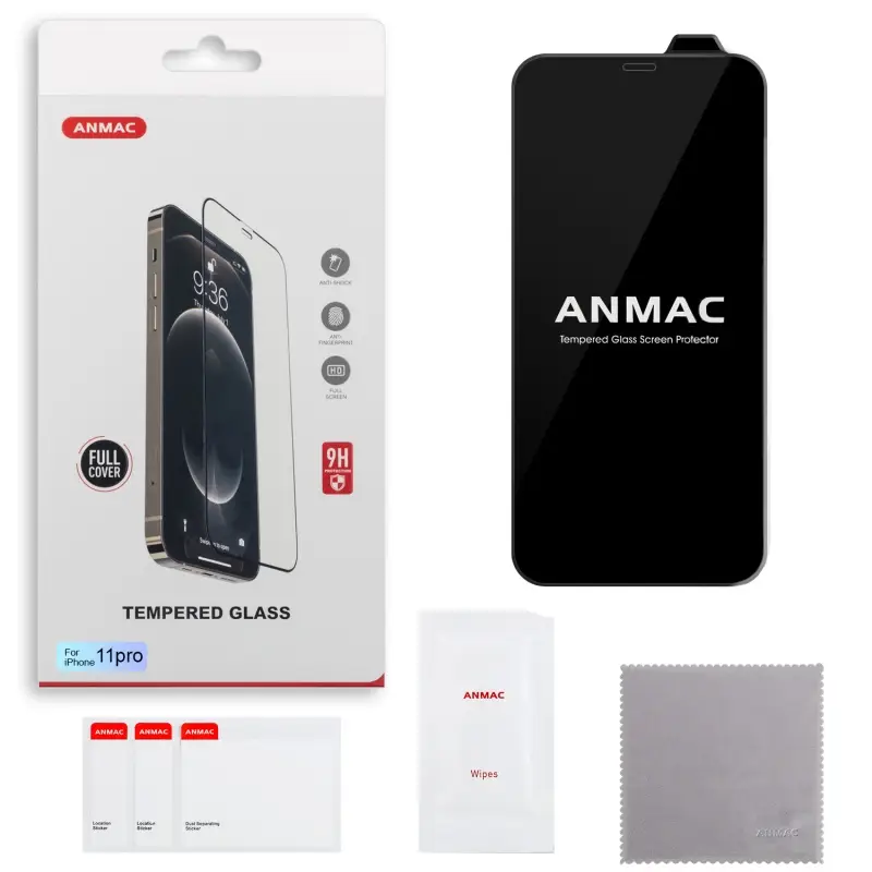 Защитное стекло для iPhone 11 Pro Full Cover ANMAC черное Арт. 1137199