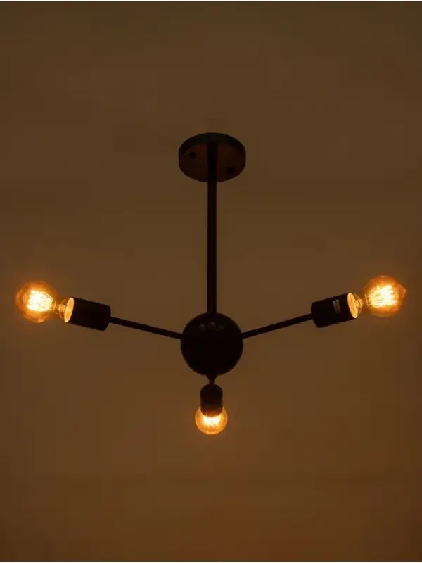 Люстра &laquo;Кон&raquo; 3&times;40 Вт Е27 черный 50&times;50&times;43 см