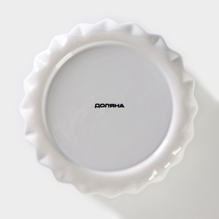 Банка для хранения сыпучих продуктов Доляна &laquo;Золотое крыло&raquo;, 550 мл, 12&times;14 см, керамическая, цвет белый