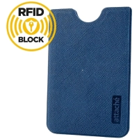 Чехол для кредитных карт и пропусков защитный RFID , ПВХ синий
