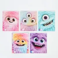 Тетрадь 12 листов в косую линейку, А5, на скрепке &laquo;Монстрики&raquo; МИКС