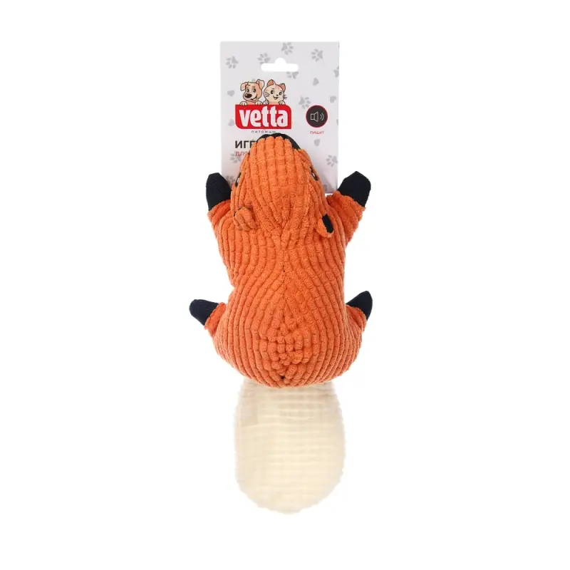 Игрушка для собак, тм VETTA, с пищалкой, бобер, п/э, 29*13см