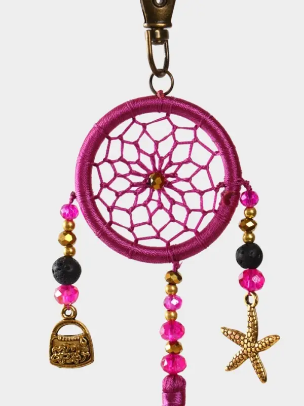 Брелок ловец снов, 17 см, фиолетовый Брелок ловец снов, 17 см, фиолетовый