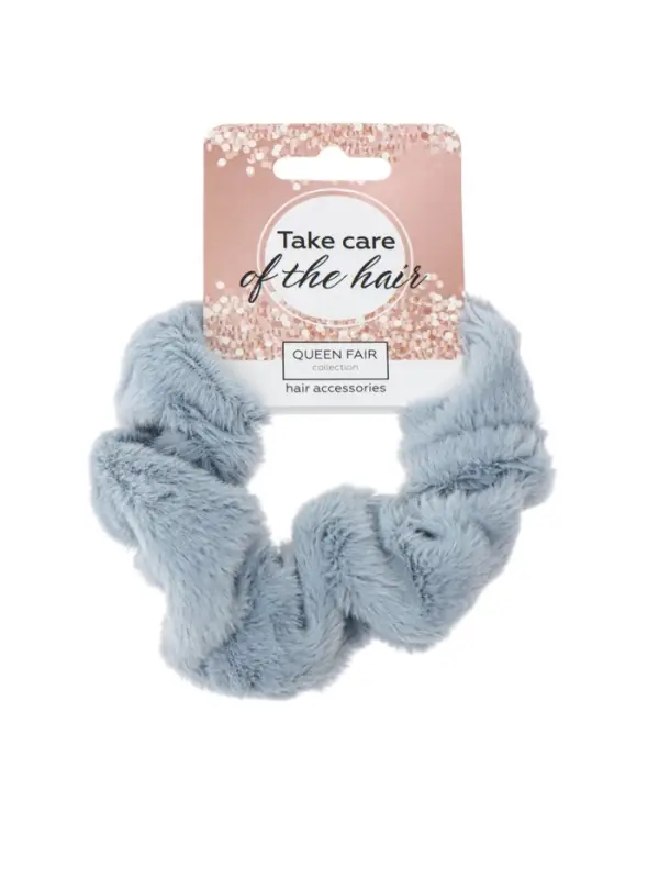 Резинка для волос QF &laquo;Орбита&raquo;, нежность, 9 см, голубая