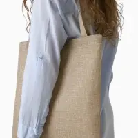 Сумка текстильная шопер на молнии, 33&times;0.5&times;38 см, бежевая