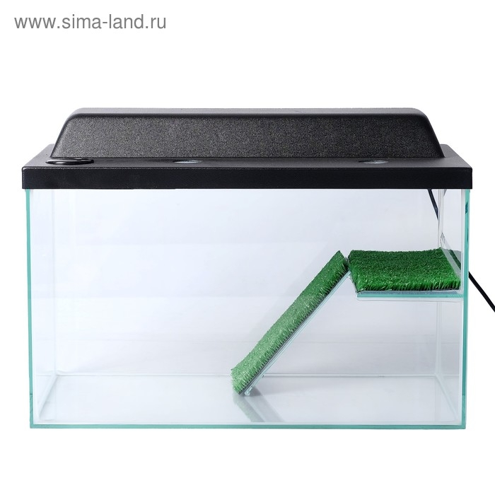 Террариум для черепах 37 литров, с крышкой, полкой и лесенкой, 50 х 25 х 30 см Террариум для черепах 37 литров, с крышкой, полкой и лесенкой, 50 х 25 х 30 см