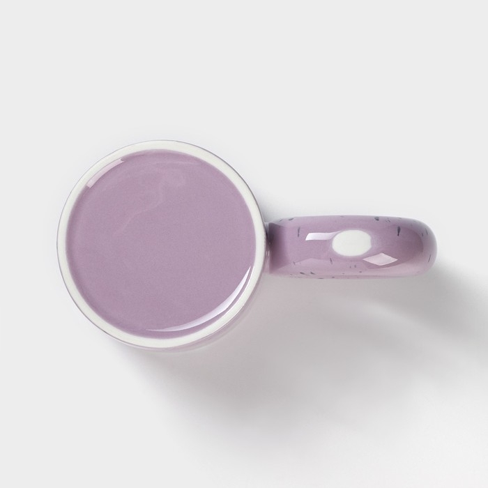 Кружка керамическая «Бублик», 300 мл, цвет сиреневый Кружка керамическая «Бублик», 300 мл, цвет сиреневый