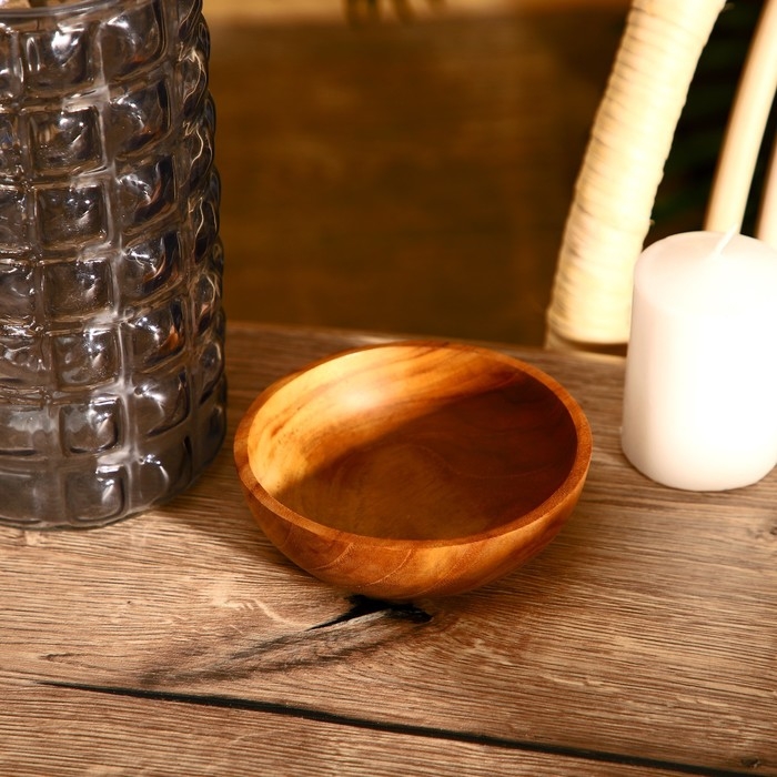 Миска 12х12х4 см, тиковое дерево Миска 12х12х4 см, тиковое дерево