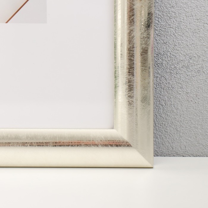 Фоторамка пластик Фоторамка пластик "МИРАМ" 25х35 см, 647221-12, серебро (пластиковый экран)