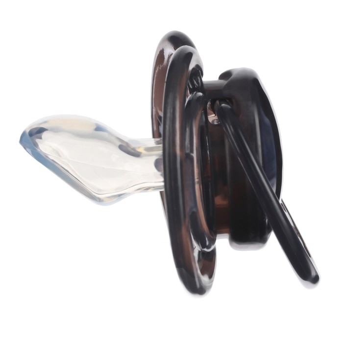 Соска - пустышка силиконовая ортодонтическая, от 12 мес., с колпачком, цвет черный Соска - пустышка силиконовая ортодонтическая, от 12 мес., с колпачком, цвет черный