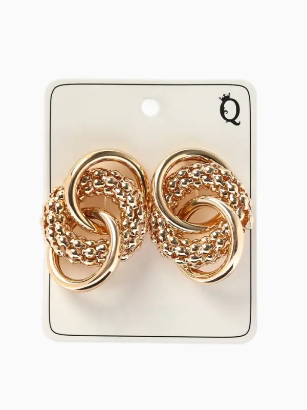 Серьги металл &laquo;Конго-кольца&raquo;, цвет золото