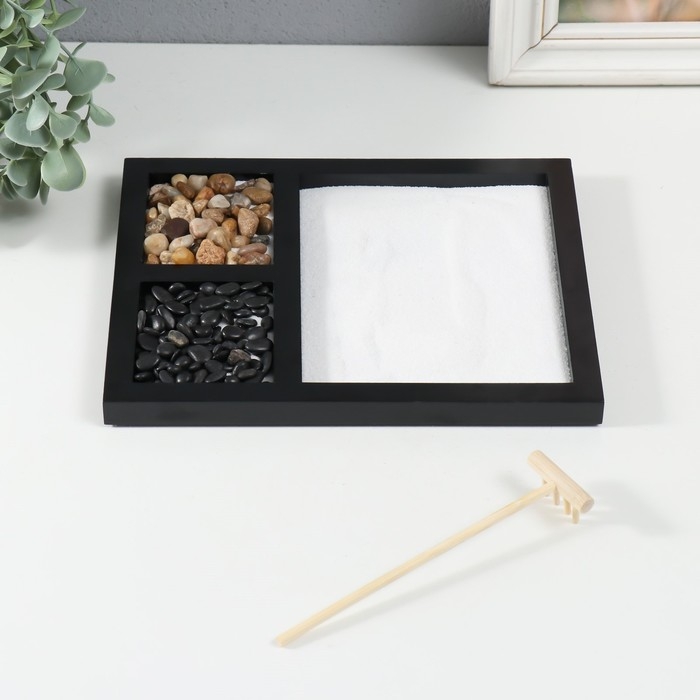 Сад камней Дзен  Сад камней Дзен "Песок и камни" 1,2х21,5х17,5 см
