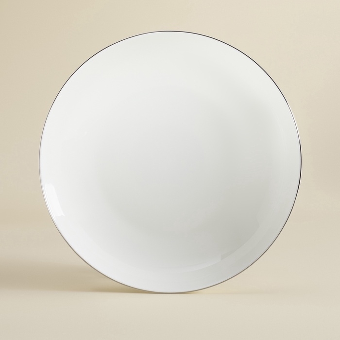 Тарелки глубокие SL Home «Каскарон», 700 мл, d=20 см, набор 2 шт, костяной фарфор, белые