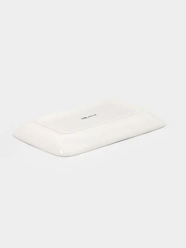 Блюдо прямоугольное Доляна White Label, 24.5&times;15.5 см, фарфор, белое