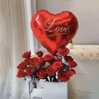 Шар воздушный фольгированный 18" «Я люблю тебя», красный