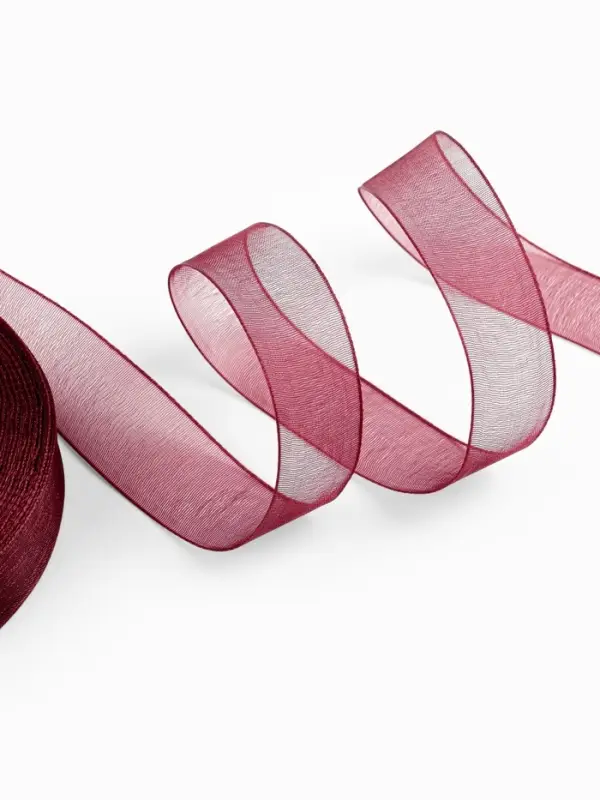 Лента капроновая, 20 мм, 20&plusmn;1 м, тёмно-красная №48