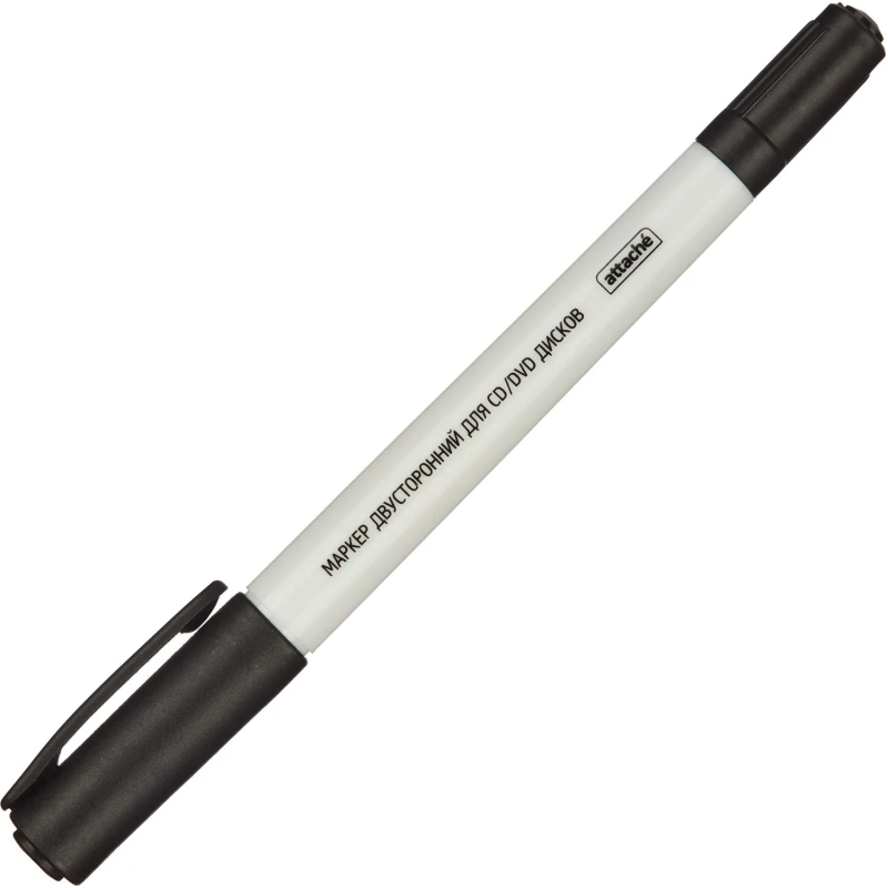Маркер для CD Attache двусторонний черный 0,5/1,2 мм