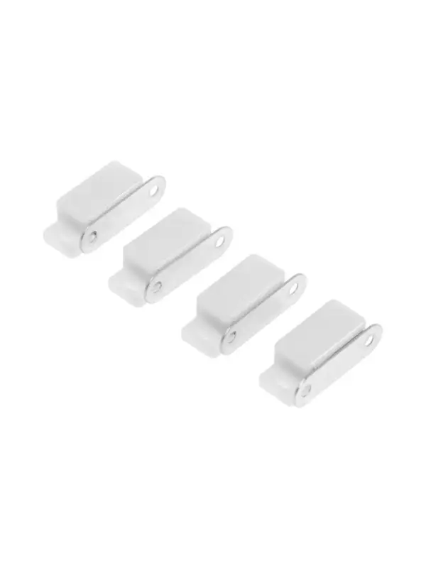 Магнит мебельный M001BR, 41&times;13 мм, маленький, белый, 4 шт.