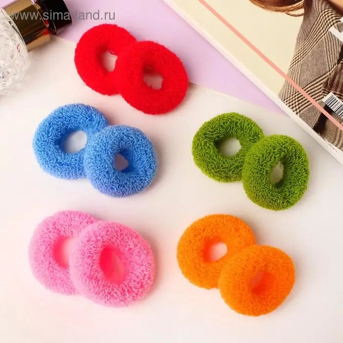 Резинка для волос  Резинка для волос "Махрушка" (набор 2 шт) 3 см