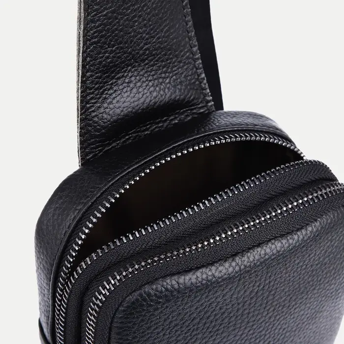 Сумка-слинг на молнии, цвет чёрный Сумка-слинг на молнии, цвет чёрный