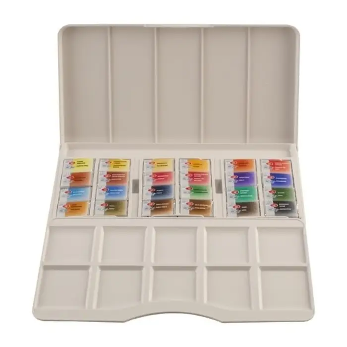 Акварель художественная в кюветах &laquo;ЗХК. Белые ночи&raquo;, 24 цвета &times; 2.5 мл, пластиковая палитра