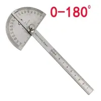 Линейка-транспортир, 10 см, нержавеющая сталь