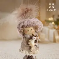 Фигурка &laquo;Малышка с лосиком&raquo;, 6&times;5&times;13 см