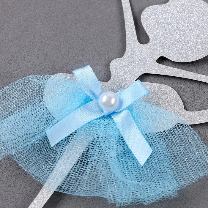 Топпер для торта «Балерина», 2 шт., голубой Топпер для торта «Балерина», 2 шт., голубой