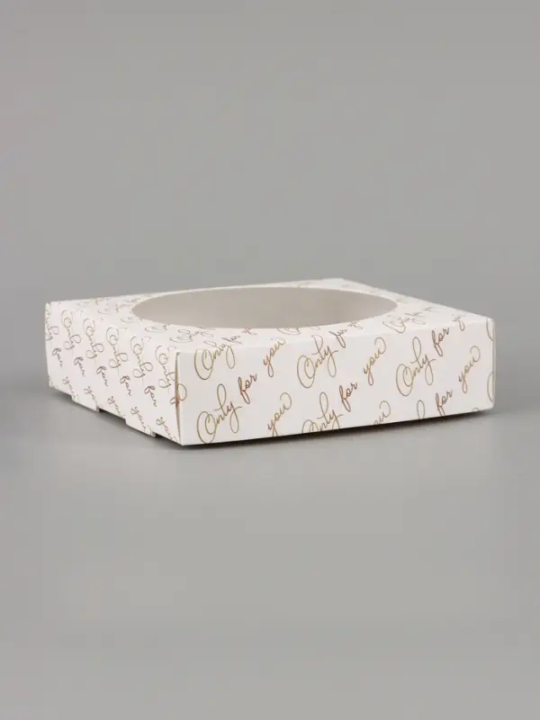 Коробка подарочная самосборная с окном Only for you, 11.5&times;11.5&times;3 см