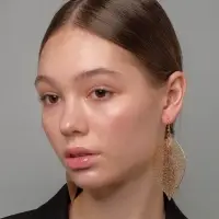 Серьги металл &laquo;Лист липы&raquo;, цвет золото