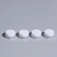 Баночки для хранения, 5 мл, d=2.8 см, набор 4 шт., белые, прозрачные