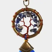 Брелок ловец снов "Великое древо" 19 см, цв. синий Брелок ловец снов "Великое древо" 19 см, цв. синий