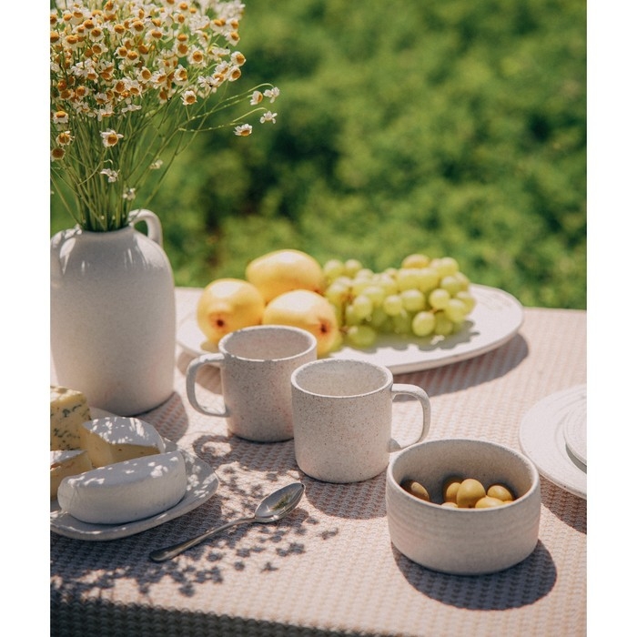 Набор кружек керамических SL Home «Арена Бланка», 280 мл, цвет белый Набор кружек керамических SL Home «Арена Бланка», 280 мл, цвет белый