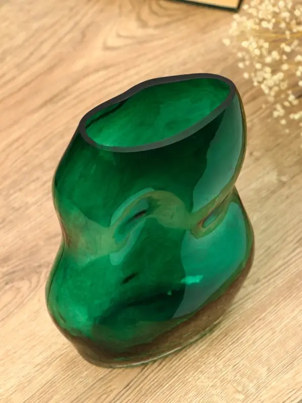 Ваза стекло настольная  Ваза стекло настольная "Шерил" 27х16 см, зелёный