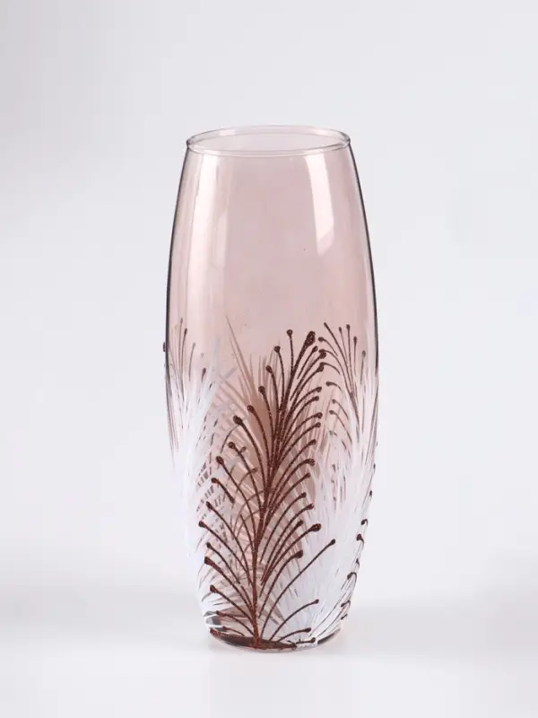 Ваза &laquo;Креман&raquo; овал, шоколад, h=26 см, стекло, светло-коричневая