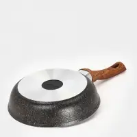 Сковорода KUKMARA Granit Ultra original, d=22 см, пластиковая ручка, антипригарное покрытие, литой алюминий, коричневая