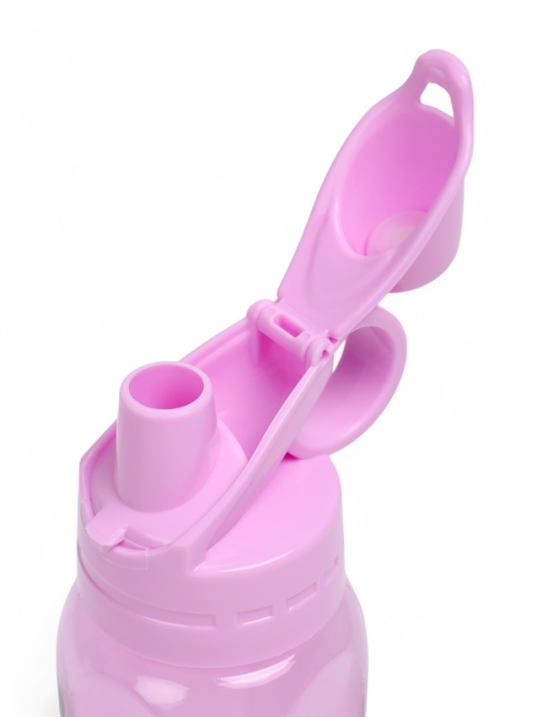 Бутылка для воды спортивная прозрачная, 450 мл, 20 х 8 см, сиреневая Бутылка для воды спортивная прозрачная, 450 мл, 20 х 8 см, сиреневая