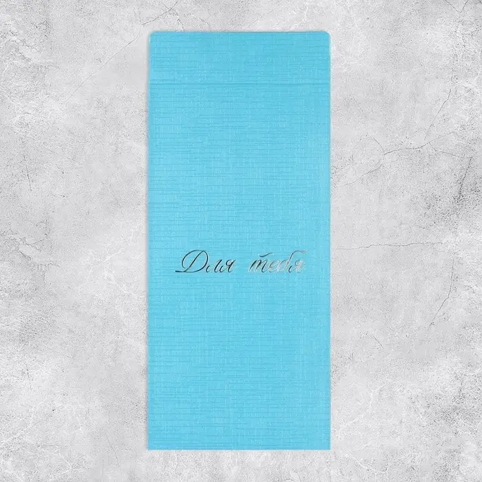 Подарочный конверт, «Для тебя», тиснение, дизайнерская бумага, 11 × 22 см Подарочный конверт, «Для тебя», тиснение, дизайнерская бумага, 11 × 22 см