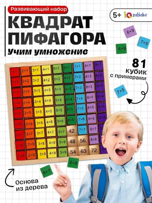 Развивающий набор IQ-ZABIAKA &laquo;Квадрат Пифагора&raquo;, 5+