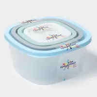 Набор пищевых контейнеров SparkPlast BioFresh, 4 шт.: 230 мл, 500 мл, 900 мл, 1.55 л, пластик, крышка МИКС