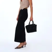 Сумка женская мессенджер на магните, 35&times;15&times;23 см, чёрная